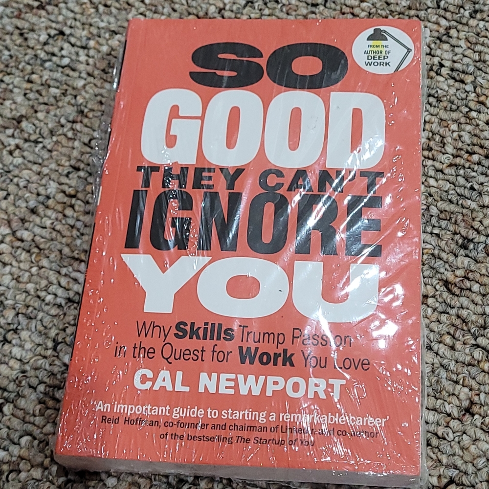 Self Help Book - So Good They Can't Ignore You -  By Cal Newport